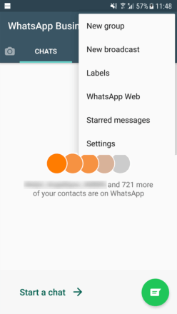 WhatsApp for Business groups and broadcast list
