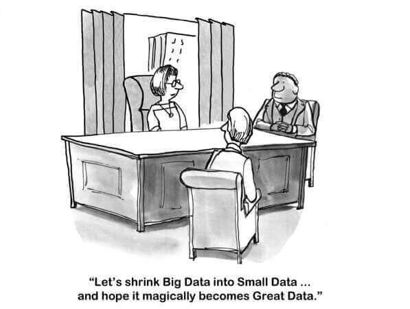 Let's shrink Big Data into Small Data... and hope it magically becomes Great Data.