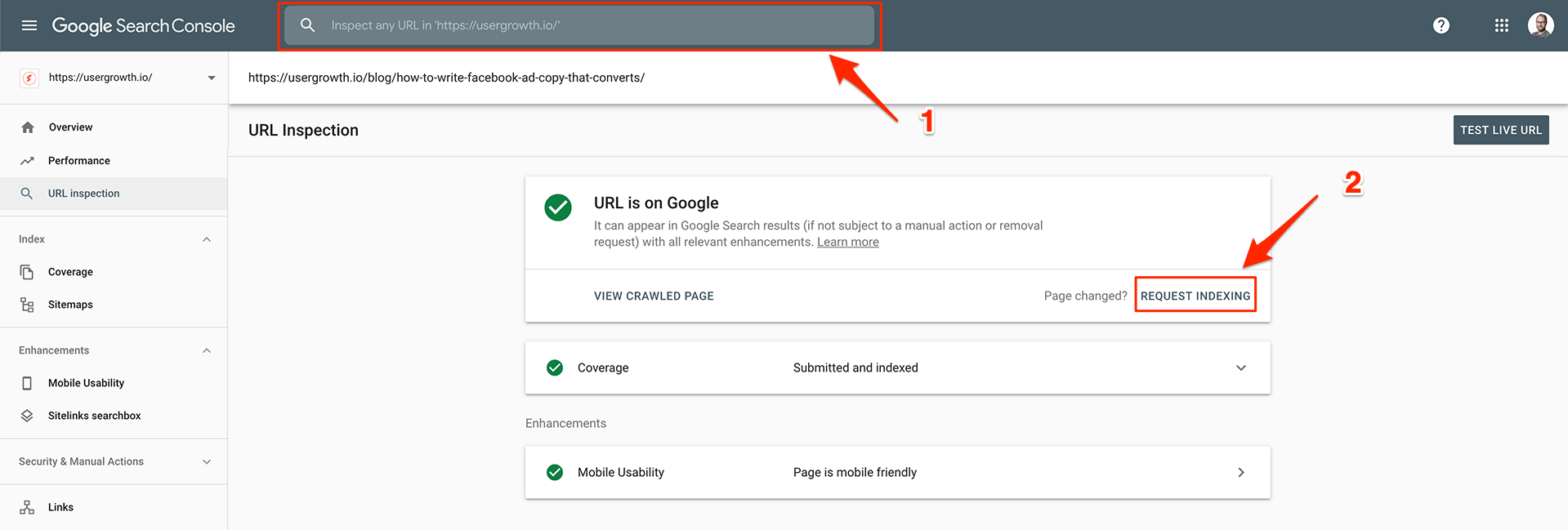 Let Google re-index your updated content