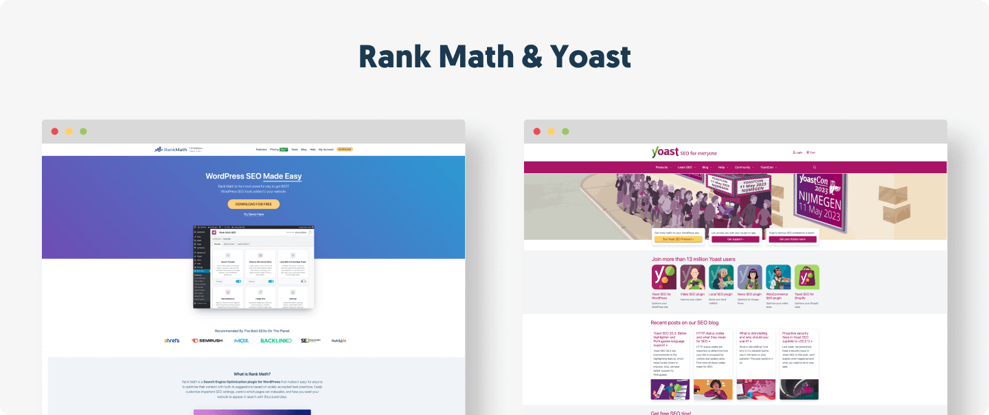 Rank Math & Yoast