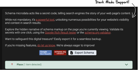 Dark Mode Support in the Schema Validator Browser Extension