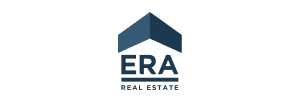 Logo pour ERA Real Estate représentant une maison bleue stylisée et le texte « ERA Real Estate » en dessous, soulignant son engagement envers l'excellence sur le marché immobilier.