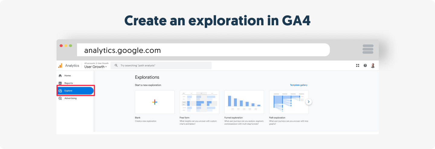 Create an exploration in GA4