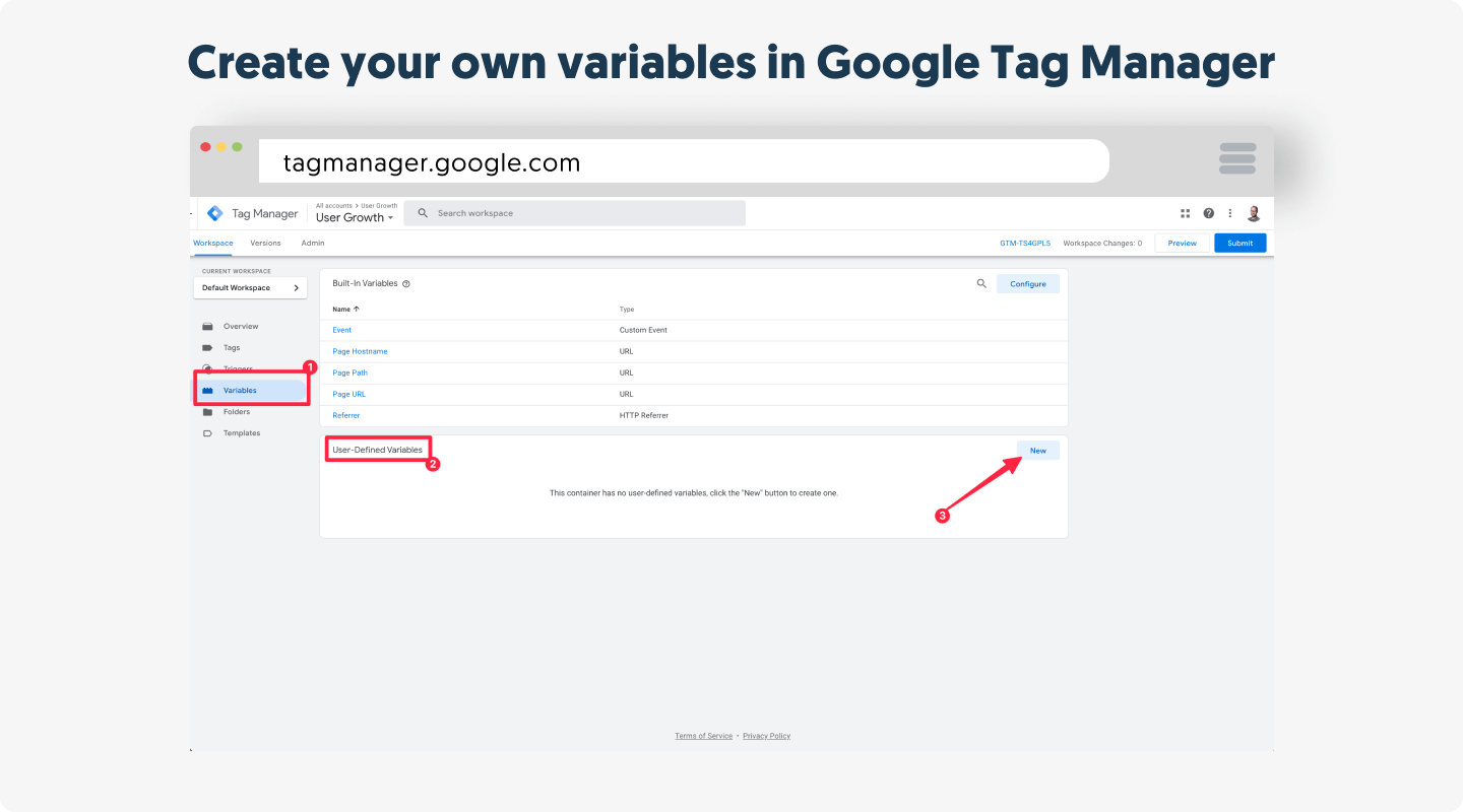 Create your own variables in Google Tag Manager